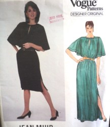 2987 J MUIR PULLOVER CAPELET SLV DRESS LENGTHS PATTERN 12